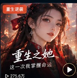 黄果短剧《重生之她》重生逆袭短剧海报